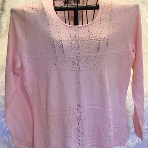 Croft and Barrow pink XL sweater NWT